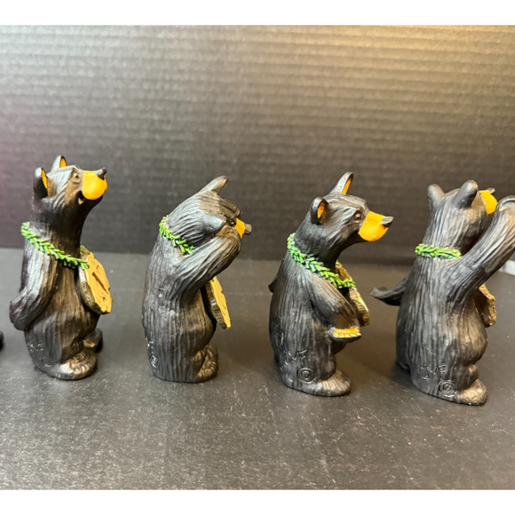 Bearfoots "Noel Bears" Jeff Fleming Big Sky Carvers Christmas Figurines -NO BOX - Picture 2 of 11